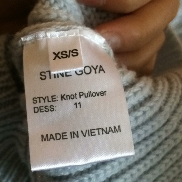 STINE GOYA Knot Pullover Ice Pale Baby Blue XS/S - Picture 4 of 4